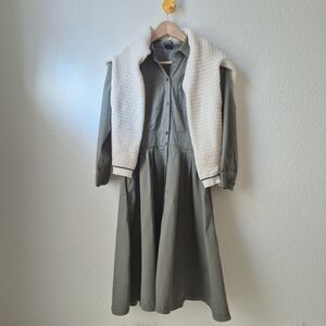 Club Monaco Olive Green Midi Dress size 2